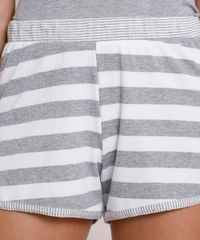 Pijama-Feminino--Too-tired-pyjama--Manga-Curta-Cinza-Mescla-Claro-9865623-Cinza_Mescla_Claro_4