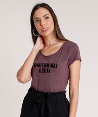 Blusa-Feminina--Everything-was-a-dream--Manga-Curta-Decote-Redondo--Vinho-9892096-Vinho_1