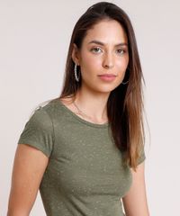 Blusa-Feminina-Basica-Botone-Manga-Curta-Decote-Redondo-Verde-Militar-9278286-Verde_Militar_4