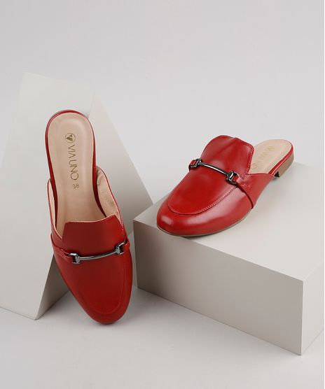 Mule-Feminino-Via-Uno-Bico-Redondo-com-Fivela-Vermelho-9907594-Vermelho_1