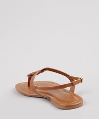 Rasteirinha-Feminina-Oneself-Bico-Redondo-com-Fivela-Caramelo-9822456-Caramelo_3