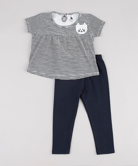 Conjunto-Infantil-de-Blusa-Listrada-Manga-Curta-Off-White---Calca-Legging-Azul-Marinho-9858154-Azul_Marinho_1