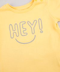 Conjunto-Infantil--Hey---de-Camiseta-Manga-Curta-Amarela---Calca-em-Moletom-Cinza-Mescla-9858169-Cinza_Mescla_4