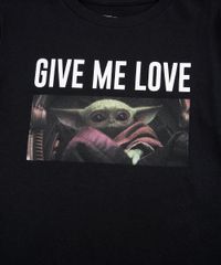 Camiseta-Infantil-Baby-Yoda--Give-me-love--Manga-Curta-Preta-9928180-Preto_3