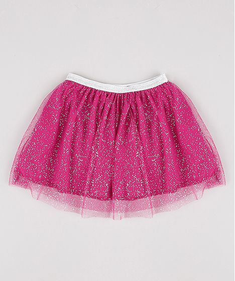 saia rosa de tule