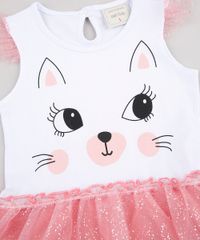 Vestido-Infantil-Gatinho-com-Tule-e-Babado-Sem-Manga-Branco-9877334-Branco_4