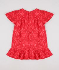 Vestido-Infantil-Estampado-de-Poa-com-Botoes-Manga-Curta-Vermelho-9796111-Vermelho_2