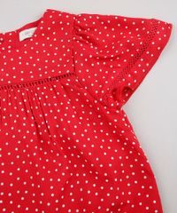 Vestido-Infantil-Estampado-de-Poa-com-Botoes-Manga-Curta-Vermelho-9796111-Vermelho_5