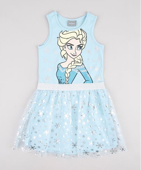 Vestido-Infantil-Elsa-Frozen-com-Brilho-e-Tule-Sem-Manga-Azul-Claro-9913276-Azul_Claro_1
