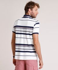 Polo-Masculina-Comfort-Fit-em-Piquet-Listrada-Manga-Curta-Branco-9864555-Branco_2