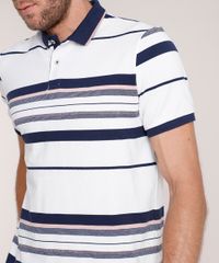 Polo-Masculina-Comfort-Fit-em-Piquet-Listrada-Manga-Curta-Branco-9864555-Branco_4