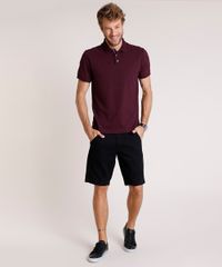 Polo-Masculina-Comfort-Fit-Estampada-de-Penas-Manga-Curta-Vinho-9869039-Vinho_3