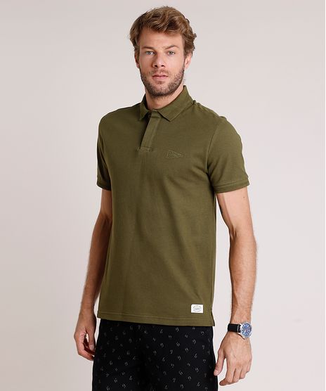Polo-Masculina-Basica-Comfort-Fit-em-Piquet-Manga-Curta-Verde-Militar-9873705-Verde_Militar_1