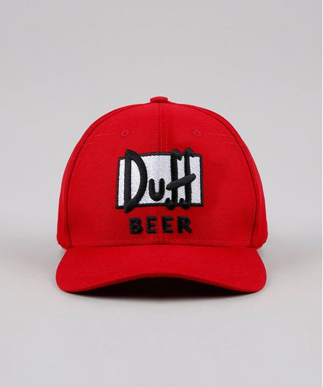 Bone-Masculino-Aba-Curva-Duff-Beer-Os-Simpsons-Vermelho-9567444-Vermelho_1