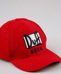 Bone-Masculino-Aba-Curva-Duff-Beer-Os-Simpsons-Vermelho-9567444-Vermelho_3