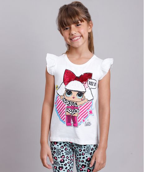 Blusa-Infantil-LOL-Surprise-com-Paete-Dupla-Face-Manga-Curta--Branca-9805844-Branco_1