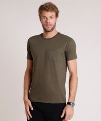 Camiseta-Masculina-Basica-com-Bolso-Manga-Curta-Gola-Careca-Verde-Militar-1-9421866-Verde_Militar_1_1
