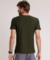 Camiseta-Masculina-Basica-Flame-Manga-Curta-Gola-V-Verde-Militar-9595137-Verde_Militar_2