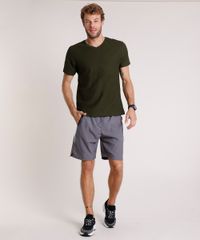 Camiseta-Masculina-Basica-Flame-Manga-Curta-Gola-V-Verde-Militar-9595137-Verde_Militar_3