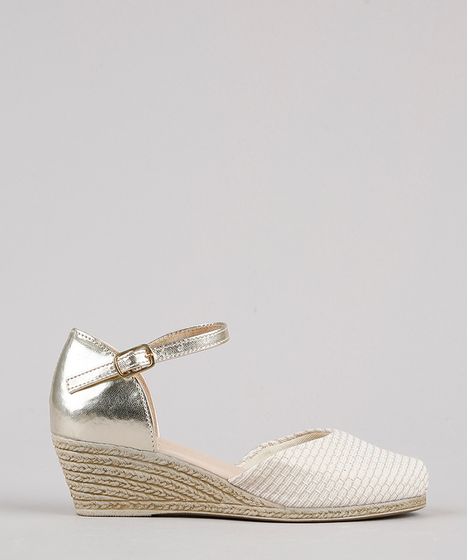 sandalia anabela c&a