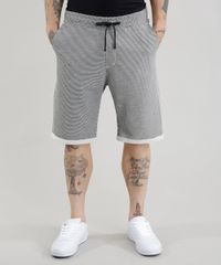 Bermuda-Relaxed-em-Moletom-Listrada-Preta-8599736-Preto_1