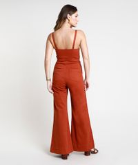 Macacao-de-Sarja-Feminino-Flare-com-Bolsos-Alca-Fina-Cobre-9889643-Cobre_2