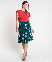 Saia-Feminina-Midi-Estampada-Floral-com-Faixas-Verde-9857292-Verde_3
