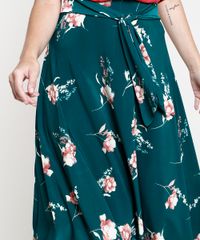 Saia-Feminina-Midi-Estampada-Floral-com-Faixas-Verde-9857292-Verde_4
