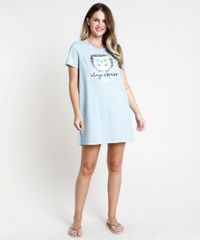 Camisola-Feminina-Porco-Espinho-Estampada-Manga-Curta-Azul-9882026-Azul_1