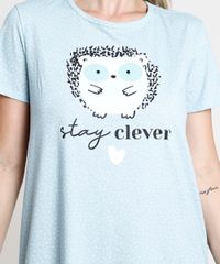Camisola-Feminina-Porco-Espinho-Estampada-Manga-Curta-Azul-9882026-Azul_3