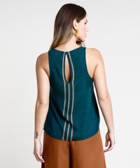 Regata-Feminina-Ampla-Flores-Decote-Redondo-Verde-Escuro-9807318-Verde_Escuro_2