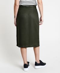 Saia-Feminina-Midi-com-Botoes-e-Cinto-Verde-Militar-9887388-Verde_Militar_2