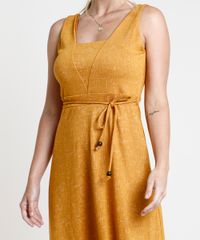 Vestido-Feminino-Midi-com-e-Cordao-Alca-Media--Mostarda-9874610-Mostarda_4
