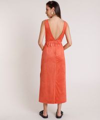 Vestido-Feminino-Midi-em-Suede-com-Abertura-e-Fenda-Decote-V-Alca-Media-Cobre-9880599-Cobre_2