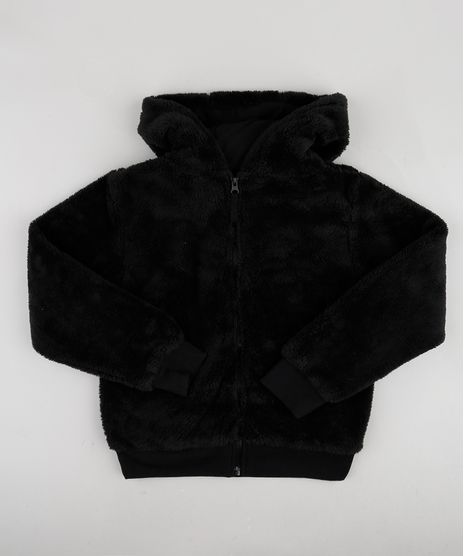 Blusao-Infantil-em-Pelucia-com-Ziper-e-Capuz-Preto-9808280-Preto_1