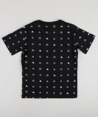 Camiseta-Infantil-Playstation-com-Bolso-Manga-Curta-Preto-9866199-Preto_2