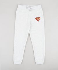 Calca-Infantil-Super-Homem-em-Moletom-Cinza-Mescla-Claro-9790059-Cinza_Mescla_Claro_1