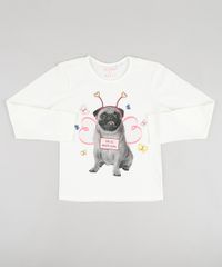 Blusa-Feminina-Cachorro-com-Brilho-Manga-Curta-Off-White-9914217-Off_White_1