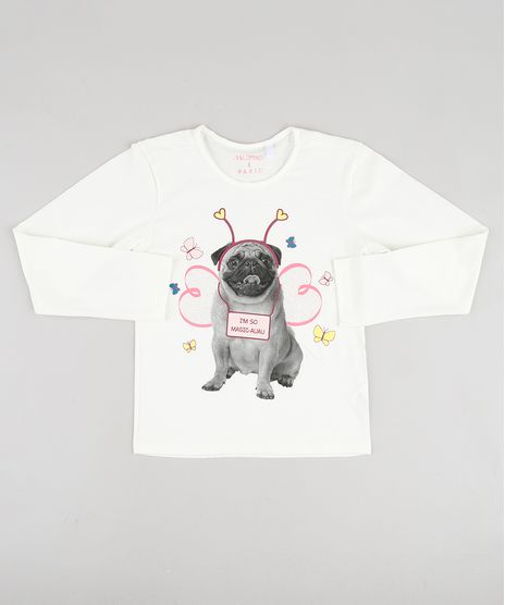 Blusa-Feminina-Cachorro-com-Brilho-Manga-Curta-Off-White-9914217-Off_White_1