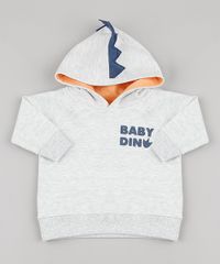 Blusao-Infantil-em-Moletom--Baby-Dino--com-Capuz-Cinza-Mescla-Claro-9873090-Cinza_Mescla_Claro_1