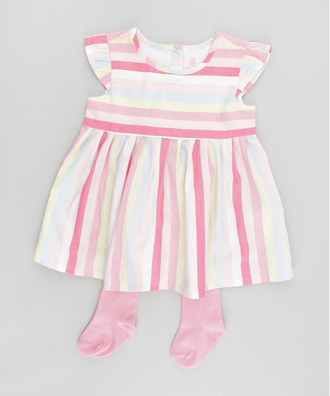 Vestido-Listrado-em-Algodao---Sustentavel---Meia-Calca-Rosa-8470611-Rosa_1