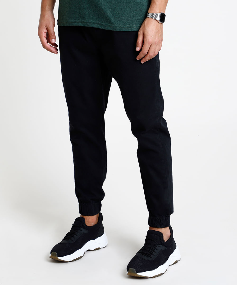 calça masculina jogger preta