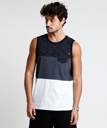 Regata-Masculina-com-Recorte-e-Bolso-Gola-Careca-Cinza-Mescla-Escuro-9888730-Cinza_Mescla_Escuro_1