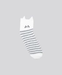 Meia-em-Plush-Listrada--Gatinho--Branca-8491590-Branco_1