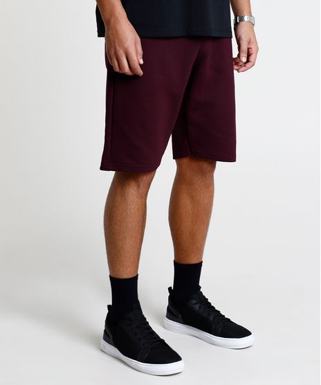 Bermuda-Masculina-Relaxed-Basica-em-Moletom-Vinho-9868738-Vinho_1