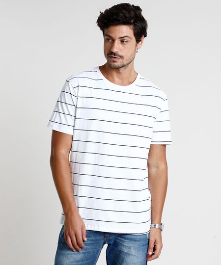Camiseta-Masculino-Basica-Listrada-Manga-Curta-Gola-Careca-Branca-9874555-Branco_1 Camiseta-Masculino-Basica-Listrada-Manga-Curta-Gola-Careca-Branca-9874555-Branco_1