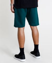 Bermuda-Masculina-Relaxed-Basica-em-Moletom-Verde-Escuro-9868739-Verde_Escuro_4