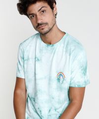 Camiseta-Masculina-Estampada-Tie-Dye-Manga-Curta-Gola-Careca-Verde-Claro-9848209-Verde_Claro_4