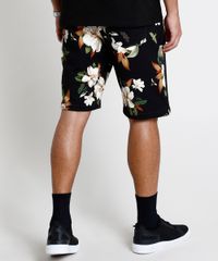 Bermuda-Masculina-Relaxed-em-Moletom-Preta-9891603-Preto_4