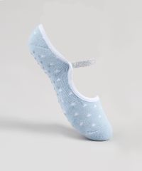 Meia-Feminina-Sapatilha-Estampada-de-Triangulo-Azul-Claro-9885673-Azul_Claro_1